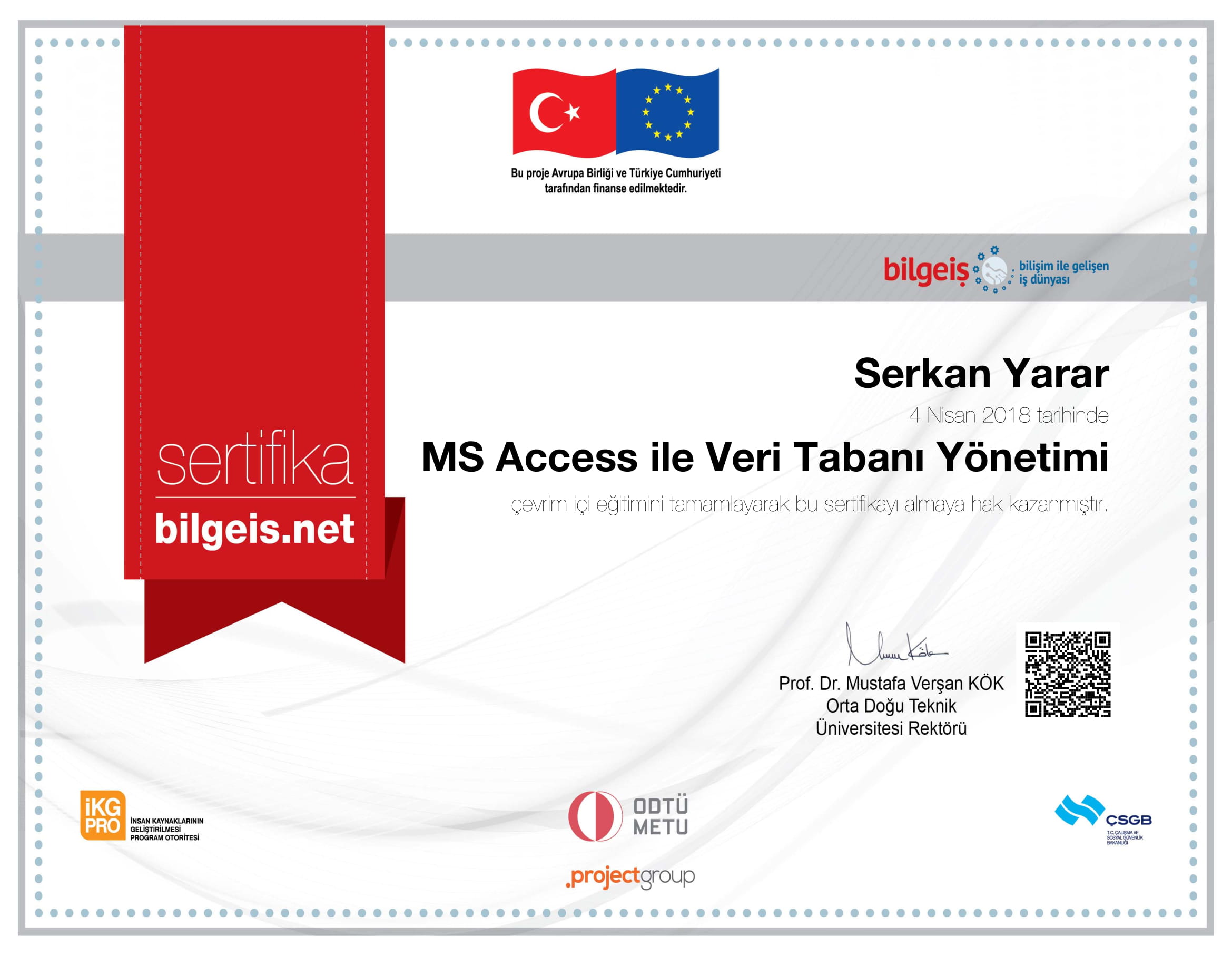 MS Access ile Veri Tabanı Yönetimi